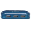 hub manhattan usb alta velocidad 2.0 alimentación dual 7 puertos color azul