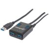 hub manhattan usb 3.0 súper velocidad 4 puertos color negro