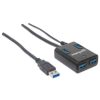 hub manhattan usb 3.0 súper velocidad 4 puertos color negro