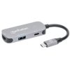 docking manhattan usb c 3 ptos hdmi 4k@60hz usb c