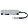 docking manhattan usb c 3 ptos hdmi 4k@60hz usb c