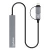 hub manhattan de 4 puertos usb a 3.2 gen 1 con conector adaptable de usb a a usb c