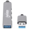 hub manhattan usb a v2.0 3 ptos y v3.0 1 pto aluminio