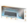 teclado y mouse manhattan optico inalambrico negro y plata mini combo