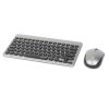 teclado y mouse manhattan optico inalambrico negro y plata mini combo