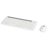 teclado y mouse optico inalambrico manhattan 2.4g y bluetooth blanco combo tecla tijera