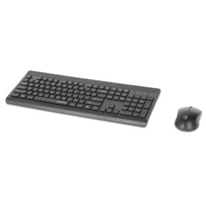 teclado y mouse optico inalambrico manhattan 2.4g negro combo