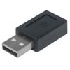 adaptador manhattan usb c a 2.0 color negro