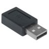 adaptador manhattan usb c a 2.0 color negro