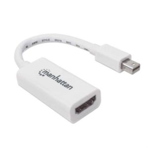 adaptador manhattan pasivo mini displayport a hdmi h color blanco