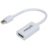 adaptador manhattan mini displayport a hdmi color blanco