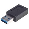 adaptador manhattan usb a a usb c súper velocidad color negro