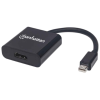 adaptador manhattan activo mini displayport m a hdmi h 4k a 60hz color negro