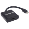 adaptador manhattan activo mini displayport m a hdmi h 4k a 60hz color negro