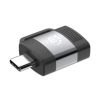 adaptador manhattan usb c a usb a v3.2 aluminio color negro gris espacial