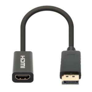 adaptador manhattan displayport m a hdmi h 4k 60hz color negro