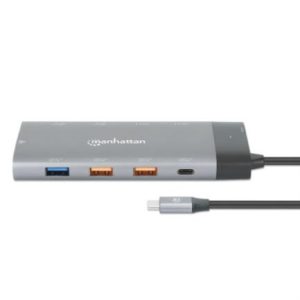 docking manhattan usb c 10 puertos 2xhdmi 5xusb a us