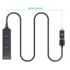 adaptador de red manhattan usb a/c con hub v3 color negro