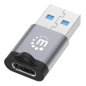 adaptador usb c v3.2 gen1 am ch 5gbps 3a aluminio gris espacial/negro