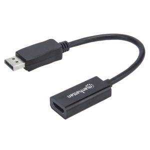 adaptador manhattan displayport m a hdmi h cable 15cm 1080p