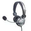 audífonos manhattan estéreo micrófono extensión metálica flexible color negro plata