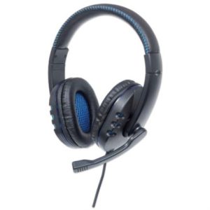 audífonos manhattan gaming micrófono usb color negro