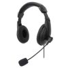 audífonos manhattan estéreo usb micrófono ajustable control integrado color negro