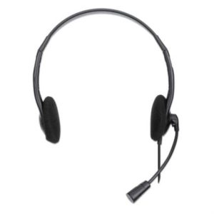 audífonos manhattan estéreo microfóno ajustable usb color negro
