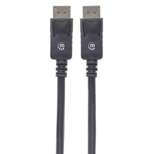 cable manhattan displayport m m blindado 1m color negro
