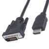 cable manhattan para monitor hdmi/dvi d m m1.8m color negro