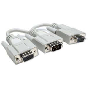 cable y manhattan vga monitor hd15(2) 15cm color blanco