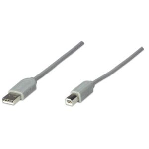 cable manhattan usb a b 3m color gris