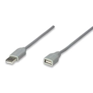 cable manhattan usb a a extensión 1.8m color gris