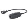 cable manhattan extensor línea usb hasta 60m color negro
