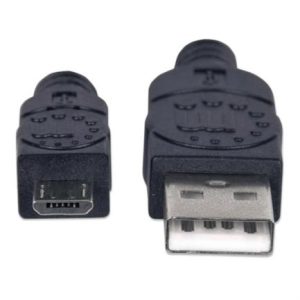 cable manhattan usb micro b alta velocidad pvc 1.8m color negro