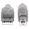 cable manhattan usb b alta velocidad 2.0 a b1.8m color plata