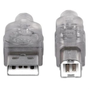 cable manhattan usb b alta velocidad 2.0 a b1.8m color plata