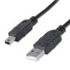 cable manhattan usb mini b alta velocidad 2.0 a 1.8m color negro