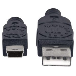 cable manhattan usb mini b alta velocidad 2.0 a 1.8m color negro