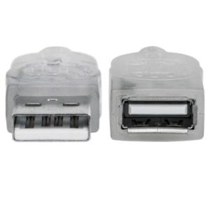 cable manhattan usb 2.0 alta velocidad 1.8m color plata