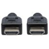 cable manhattan hdmi alta velocidad con ethernet blindado 2m color negro