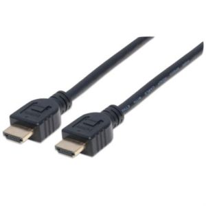 cable manhattan hdmi alta velocidad con ethernet blindado 2m color negro