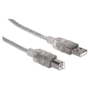 cable manhattan usb b alta velocidad 2.0 5m color plata