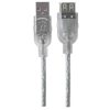 cable manhattan extensión usb a b 2.0 alta velocidad 4.5m color plata