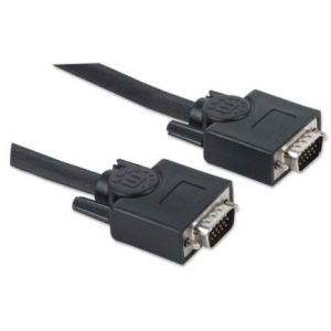 cable manhattan hd15 m m para monitor svga 7.5m color negro
