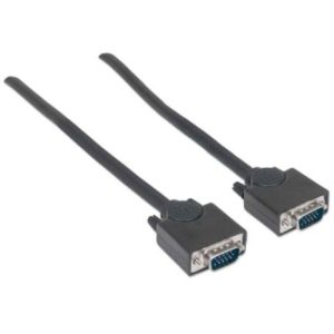 cable manhattan hd15 m m para monitor svga 4.5m color negro