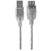 cable manhattan extensión usb a 2.0 alta velocidad 3m color plata