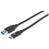 cable manhattan usb a c 3.2 súper velocidad 1m color negro