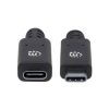 cable manhattan extensión usb c 3.2 súper velocidad 50cm color negro
