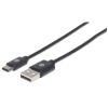 cable manhattan usb a c 2.0 alta velocidad 1m color negro